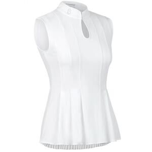 NEW SAMSHIELD phoebe sleeveless show shirt in white
